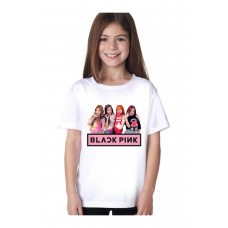 Blackpink - Dörtlü - Dijital Baskılı Beyaz Unisex T-Shirt 01
