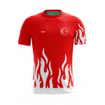 Kişiye Özel Futbol Forması - 807 Modeli - Alev Desenli Türkiye