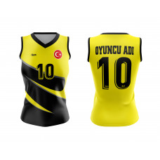  Voleybol Forması Dijital Baskı Kişiye Özel Tasarım Tek Üst -Star