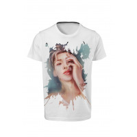 BTS - RM - Dijital Baskılı Beyaz Unisex T-Shirt 06