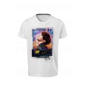 BTS - J-Hope - Dijital Baskılı Beyaz Unisex T-Shirt 02