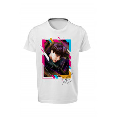 BTS - Kim Seok-jin - Dijital Baskılı Beyaz Unisex T-Shirt 05