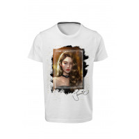Blackpink - Jennie - Dijital Baskılı Beyaz Unisex T-Shirt 02