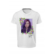 Blackpink - Ji-soo - Dijital Baskılı Beyaz Unisex T-Shirt 03