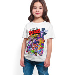 Brawl Stars - All Stars - Dijital Baskılı Beyaz Kişiye Özel T-Shirt