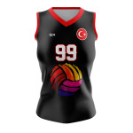  Voleybol Forması Dijital Baskı Kişiye Özel Tasarım Tek Üst -719