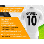 Kişiye Özel Futbol Forması - Siyah & Beyaz 19