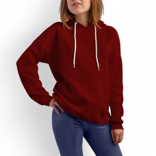 ACR Belden Oturtmalı Kapüşonlu Bordo Kadın Sweatshirt