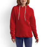ACR Belden Oturtmalı Kapüşonlu Kırmızı Kadın Sweatshirt
