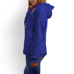 ACR Belden Oturtmalı Kapüşonlu Saks Mavi Kadın Sweatshirt