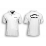 Firmanıza Özel - Yakalı, Düğmeli Amerikan Pike Lakost Kumaş Logo ve Yazı Baskılı Tişört